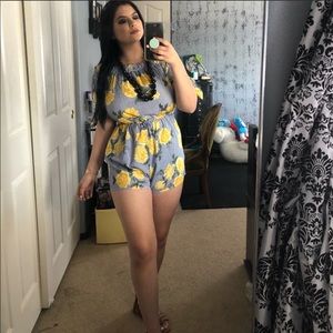 Strapless romper
